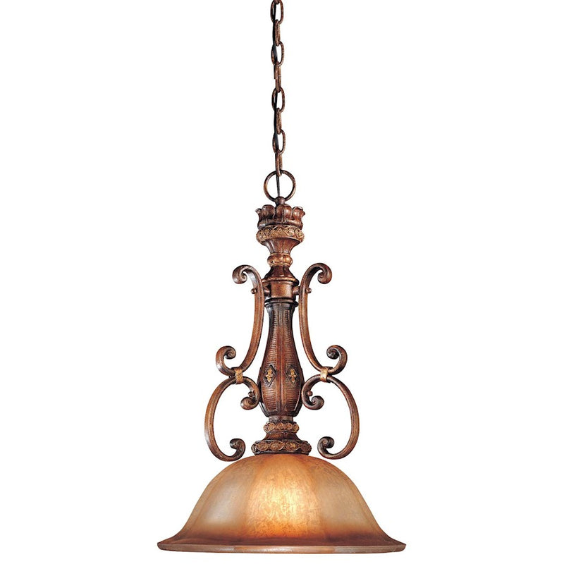 Minka Lavery Illuminati 15in 1-Light Pendant | Traditional Illuminati Bronze | Kitchen Island & Dining Room | 15 x 15 x 23 in | Model 1349-177