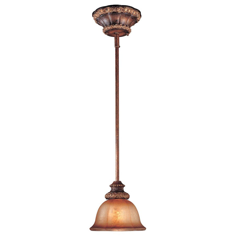 Minka Lavery Illuminati 8in 1-Light Mini Pendant | Traditional Illuminati Bronze | Kitchen Island & Dining Room | 8 x 8 x 6 in | Model 1351-177