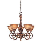 Minka Lavery Illuminati 28in 5-Light Chandelier | Traditional Illuminati Bronze | Dining Room & Living Room | 28 x 28 x 28 in | Model 1355-177