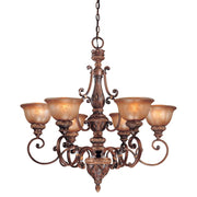 Minka Lavery Illuminati 33in 6-Light Chandelier | Traditional Illuminati Bronze | Dining Room & Living Room | 33 x 33 x 34 in | Model 1356-177
