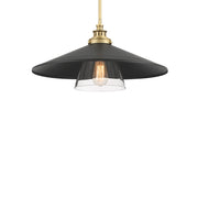 Minka Lavery Segan 15in 1-Light Mini Pendant | Coal & Soft Brass Metal and Glass | Kitchen Island & Breakfast Bar | 15 x 15 x 10 in | Model 1405-758