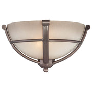 Minka Lavery Paradox 13in 2-Light Wall Sconce | Transitional Harvard Court Bronze | Hallway & Bedroom Accent | 13 x 6 x 7 in | Model 1420-281