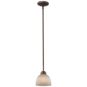 Minka Lavery Paradox 6in 1-Light Mini Pendant | Transitional Harvard Court Bronze Plated | Kitchen Island & Breakfast Nook | Model 1421-281
