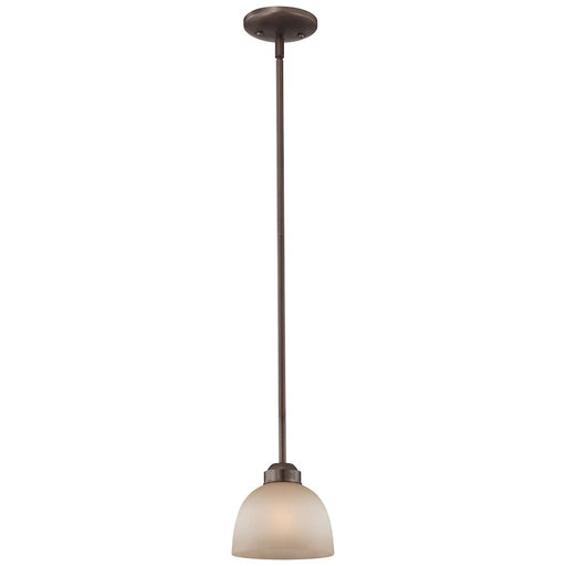 Minka Lavery Paradox 6in 1-Light Mini Pendant | Transitional Harvard Court Bronze Plated | Kitchen Island & Breakfast Nook | Model 1421-281