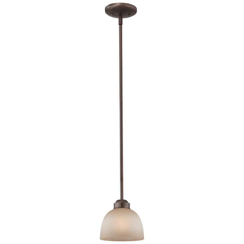 Minka Lavery Paradox 6in 1-Light Mini Pendant | Transitional Harvard Court Bronze Plated | Kitchen Island & Breakfast Nook | Model 1421-281