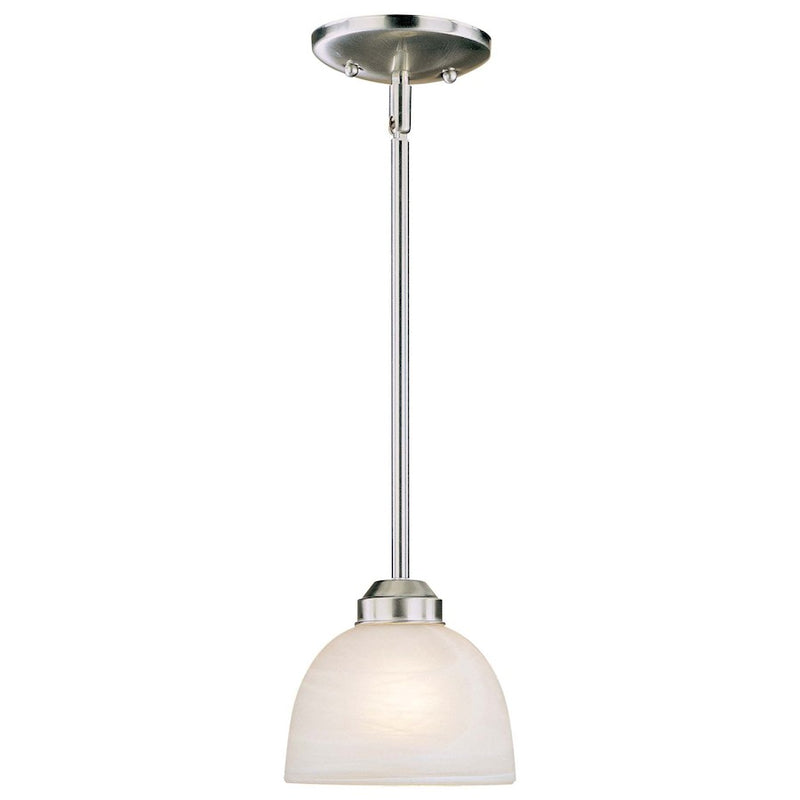 Minka Lavery Paradox 1-Light Mini Pendant | Transitional Brushed Nickel | Kitchen Island & Dining Room Accent | 6 x 6 x 6 in | Model 1421-84