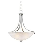 Minka Lavery Paradox 25in 4-Light Pendant | Transitional Brushed Nickel | Kitchen Island & Dining Room | 25 x 25 x 28 in | Model 1422-84