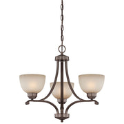 Minka Lavery Paradox 23in 3-Light Mini Chandelier | Transitional Harvard Court Bronze Plated | Dining Room & Breakfast Nook | Model 1423-281