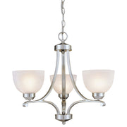 Minka Lavery Paradox 3-Light Mini Chandelier | Brushed Nickel Steel | Dining Room & Kitchen Island | 23 x 23 x 20 in | Model 1423-84