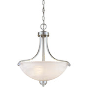 Minka Lavery Paradox 18in 3-Light Pendant | Transitional Brushed Nickel | Kitchen Island & Dining Room | 18 x 18 x 20 in | Model 1426-84