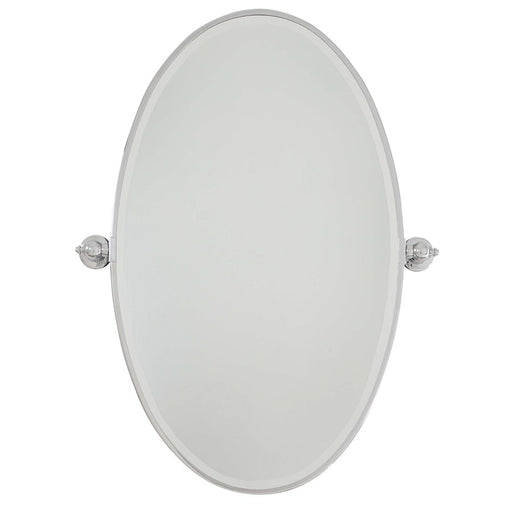 Minka Lavery XL Oval Beveled Mirror | Chrome Metal Frame | Bathroom Vanity & Powder Room Wall Mirror | 27 x 4 x 36 in | Model 1432-77