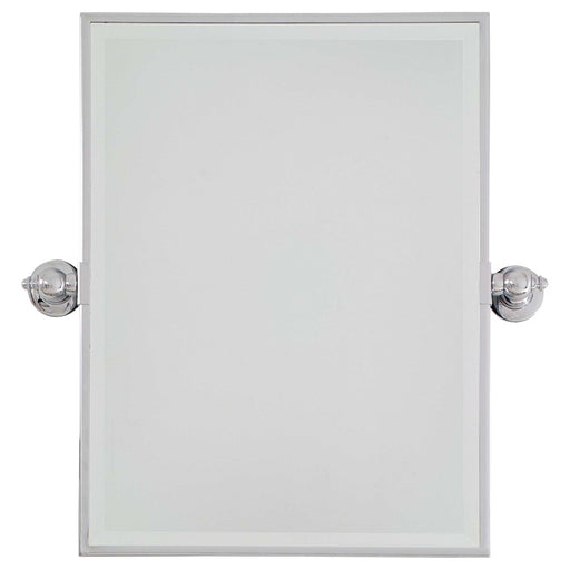 Minka Lavery Rectangle Beveled Mirror | Chrome Metal Frame | Bathroom & Powder Room Vanity | 18 x 24 in, Wall Mount | Model 1440-77