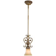 Minka Lavery Salon Grand 6in 1-Light Mini Pendant | Traditional Florence Patina | Kitchen Island & Dining Room | 6 x 13 in | Model 1561-477