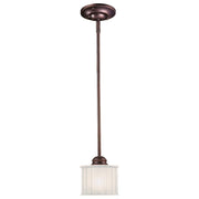 Minka Lavery 1730 Series 6in 1-Light Mini Pendant | Transitional Lathan Bronze and Clear Glass | Kitchen Island & Accent | Model 1731-167