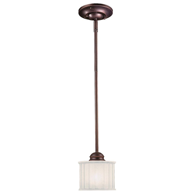 Minka Lavery 1730 Series 6in 1-Light Mini Pendant | Transitional Lathan Bronze and Clear Glass | Kitchen Island & Accent | Model 1731-167