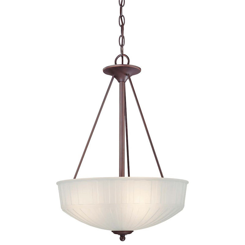Minka Lavery 1730 Series 17in 3-Light Pendant | Transitional Lathan Bronze and Clear Glass | Kitchen Island & Dining Room | Model 1737-1-167