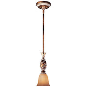 Minka Lavery Aston Court 6in 1-Light Mini Pendant | Traditional Aston Court Bronze and Clear Glass | Kitchen Island & Dining Room | Model 1741-206