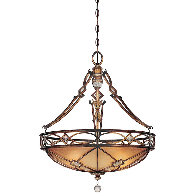 Minka Lavery Aston Court 24in 3-Light Pendant | Traditional Aston Court Bronze and Clear Glass | Dining Room & Entryway | Model 1747-206