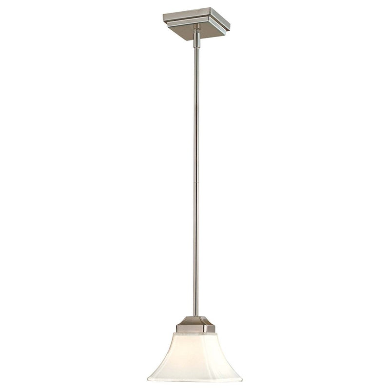 Minka Lavery Agilis 8in 1-Light Mini Pendant | Contemporary Brushed Nickel | Kitchen Island & Breakfast Bar | 8 x 5 x 6 in | Model 1811-84
