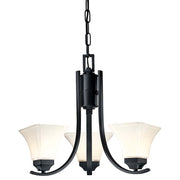 Minka Lavery Agilis 20in 3-Light Chandelier | Contemporary Black | Dining Room & Living Room | 20 x 20 x 17 in | Model 1813-66