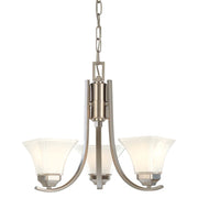 Minka Lavery Agilis 20in 3-Light Chandelier | Contemporary Brushed Nickel | Dining Room & Living Room | 20 x 20 x 17 in | Model 1813-84