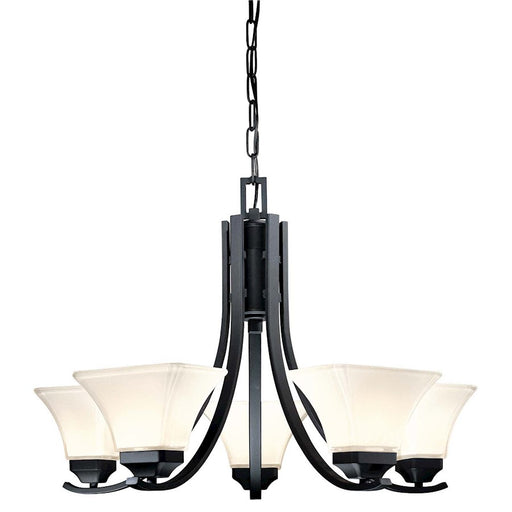 Minka Lavery Agilis 27in 5-Light Chandelier | Contemporary Black | Dining Room & Great Room | 27 x 27 x 20 in | Model 1815-66