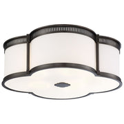 Minka Lavery LED Flush Mount 22in | Harvard Court Bronze and Etched White Glass | Bedroom & Hallway Ceiling Light | 22 x 22 x 8 in | Model 1824-281-L