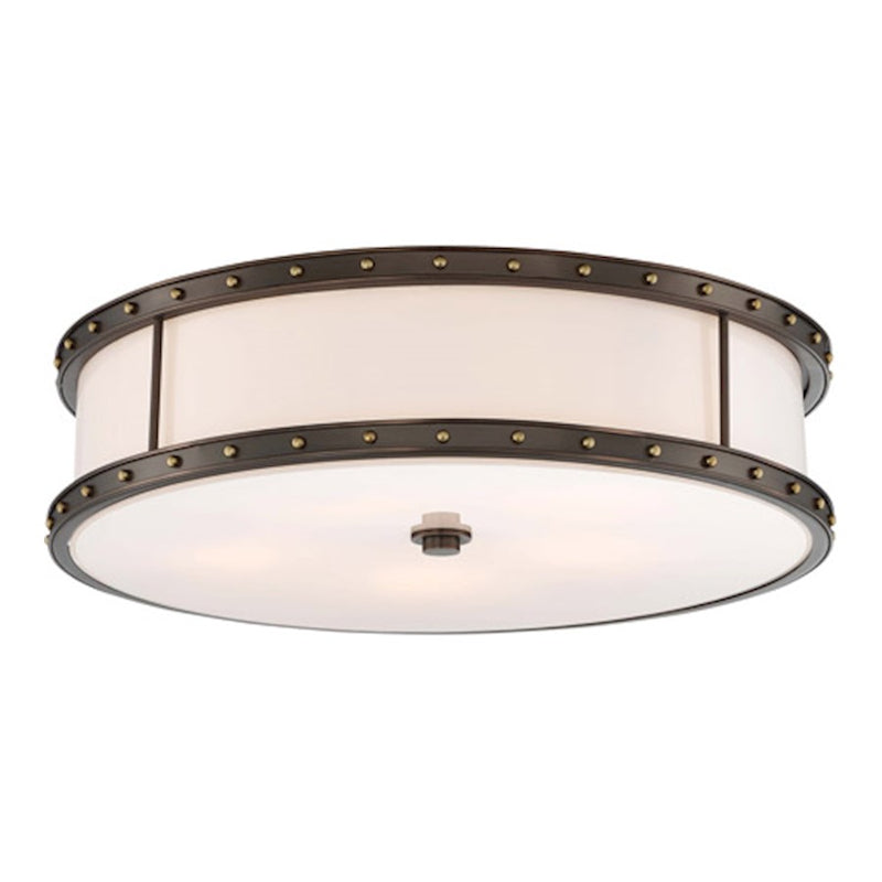 Minka Lavery 20in LED Flush Mount | Transitional Harvard Court Bronze | Bathroom & Covered Patio | 20 x 20 x 6 in | Model 1827-103-L