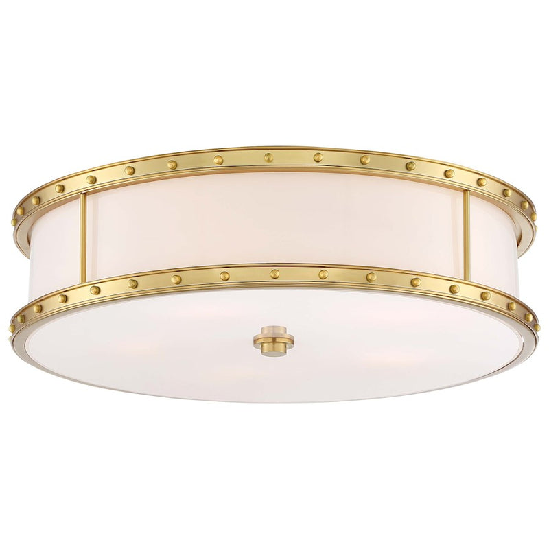 Minka Lavery 20.25in Flush Mount | Liberty Gold Finish | Bedroom & Hallway Ceiling Light | 20.25 x 20.25 x 6 in | Model 1827-249