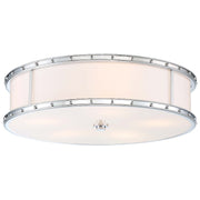 Minka Lavery 1827-77 20in Flush Mount | Transitional Chrome and Etched White Glass | Hallway & Bedroom Ceiling Light | 20 x 20 x 6 in | Model 1827-77