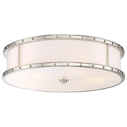 Minka Lavery 20.25in Flush Mount | Brushed Nickel and Etched White Glass | Bedroom & Hallway Ceiling Light | 20.25 x 20.25 x 6 in | Model 1827-84