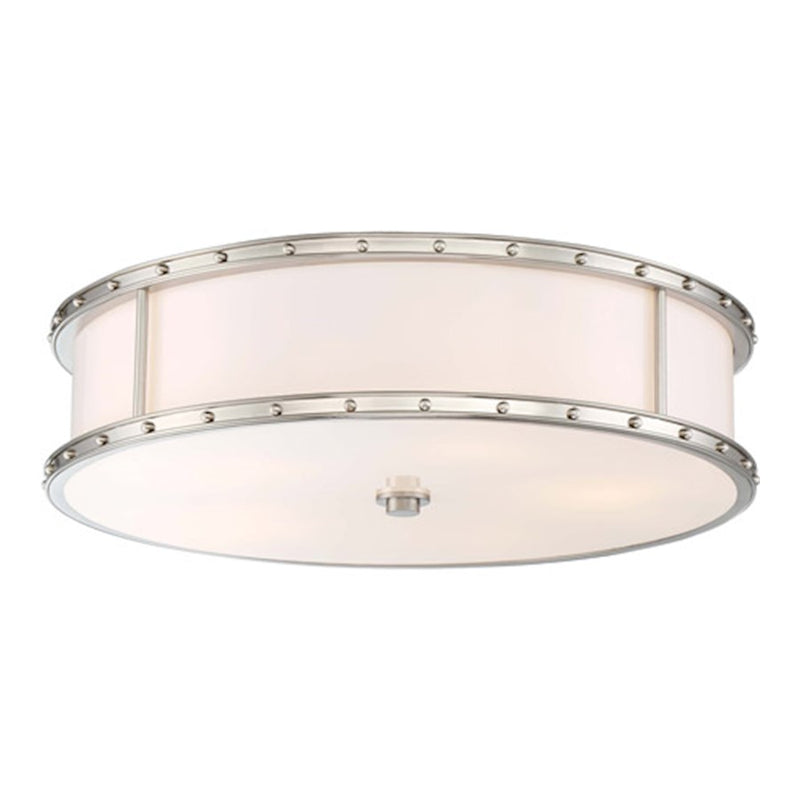 Minka Lavery LED 20in 1-Light Flush Mount | Transitional Brushed Nickel | Hallway & Bathroom Ceiling Light | 20 x 20 x 6 in | Model 1827-84-L