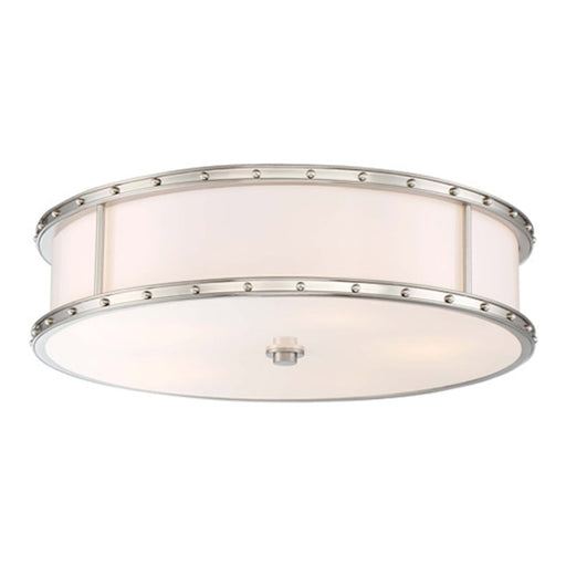 Minka Lavery LED 20in 1-Light Flush Mount | Transitional Brushed Nickel | Hallway & Bathroom Ceiling Light | 20 x 20 x 6 in | Model 1827-84-L