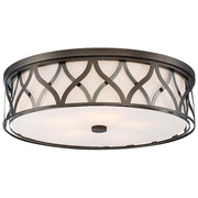 Minka Lavery 1840-102 20in Flush Mount | Transitional Harvard Court Bronze and Etched Opal Glass | Hallway & Bedroom Ceiling Light | Model 1840-102