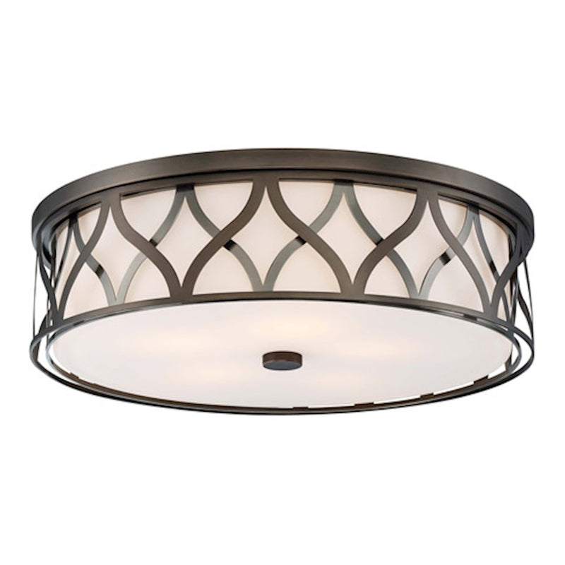 Minka Lavery Harvard Court 20in LED Flush Mount | Transitional Harvard Court Bronze | Hallway & Bathroom Ceiling Light | Model 1840-102-L