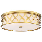 Minka Lavery 1840-249 20in Flush Mount | Transitional Liberty Gold and Etched Opal Glass | Hallway & Bedroom Ceiling Light | Model 1840-249