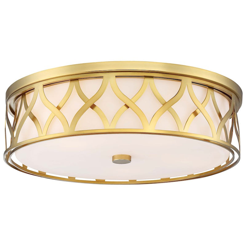 Minka Lavery 1840-249 20in Flush Mount | Transitional Liberty Gold and Etched Opal Glass | Hallway & Bedroom Ceiling Light | Model 1840-249