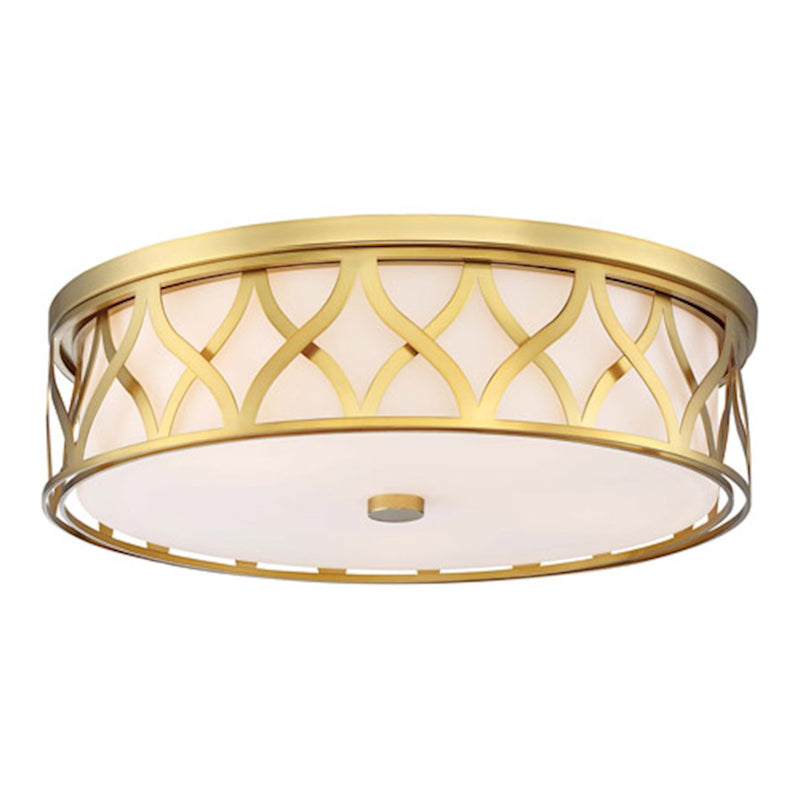Minka Lavery Harvard Court 20in LED Flush Mount | Transitional Liberty Gold | Hallway & Bathroom Ceiling Light | 20 x 20 x 6 in | Model 1840-249-L