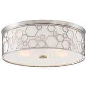 Minka Lavery 20in Flush Mount | Transitional Brushed Nickel | Bedroom & Hallway Ceiling Light | 20 x 20 x 6.5 in | Model 1845-84