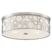 Minka Lavery Harvard Court 20in LED Flush Mount | Transitional Brushed Nickel | Hallway & Bathroom Ceiling Light | 20 x 20 x 7 in | Model 1845-84-L