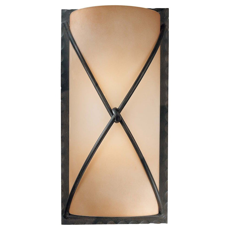 Minka Lavery 2-Light Wall Sconce | Traditional Aspen Bronze | Living Room & Bedroom Hallway | 10 x 6 x 18 in | Model 1975-1-138