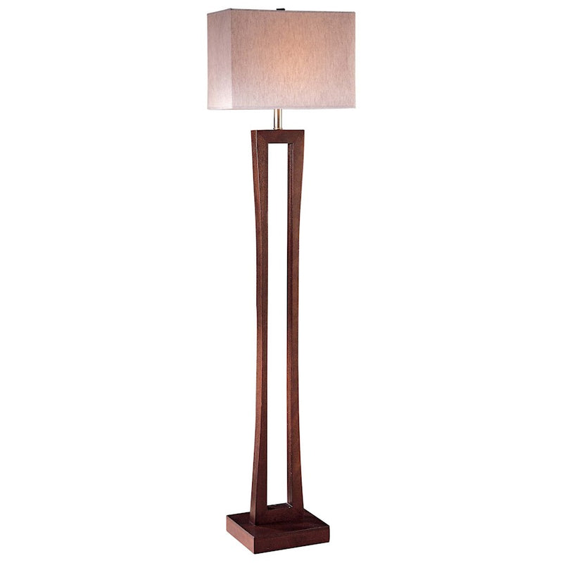 Minka Lavery Ambience 64in Floor Lamp | Transitional Metropolitan Cherry | Living Room & Bedroom Reading Light | 16 x 9 x 64 in | Model 20710-625