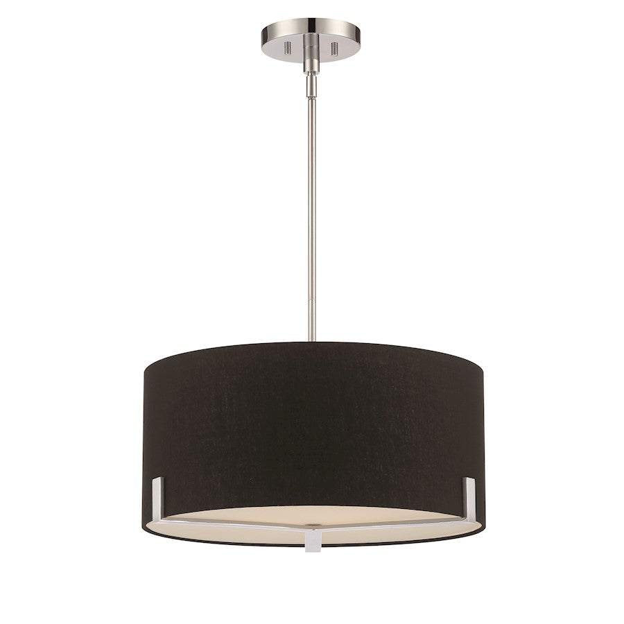 Minka Lavery Westboro Boulevard 3 Light Pendant, Brass/Black