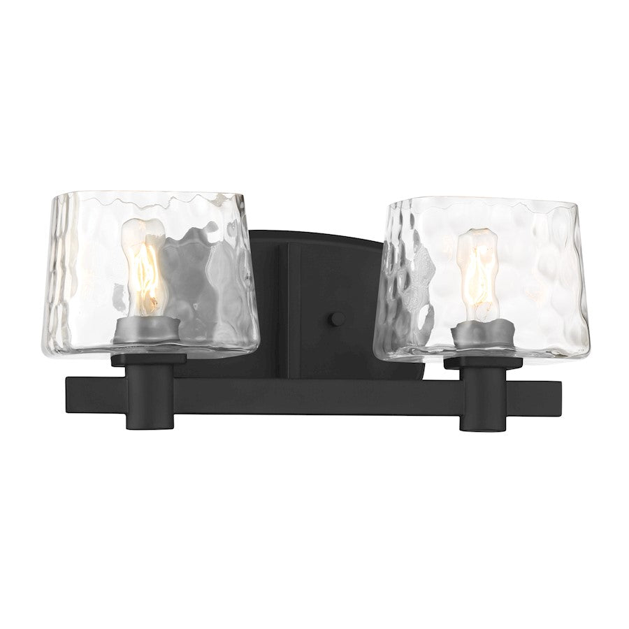 Minka Lavery Drysdale 2 Light Bath Vanity, Coal/Clear - 2232-66A