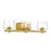 Minka Lavery Drysdale 3 Light Bath Vanity, Soft Brass/Clear Hammered - 2233-695