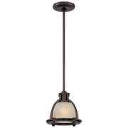 Minka Lavery 8in 1-Light Mini Pendant | Traditional Harvard Court Bronze | Kitchen Island & Dining Room | 8 x 8 x 7 in | Model 2240-281
