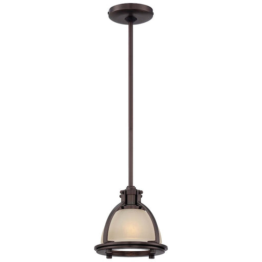 Minka Lavery 8in 1-Light Mini Pendant | Traditional Harvard Court Bronze | Kitchen Island & Dining Room | 8 x 8 x 7 in | Model 2240-281