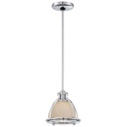 Minka Lavery 8in 1-Light Mini Pendant | Traditional Chrome | Kitchen Island & Breakfast Nook | W 8 x D 8 x H 7 in | Model 2240-77