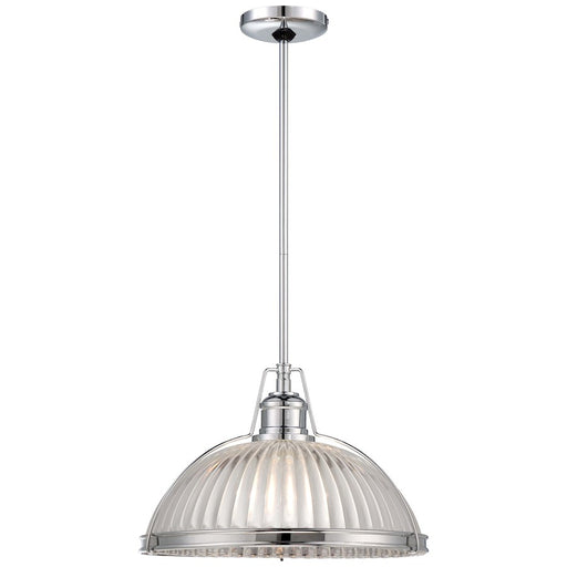 Minka Laver 16in 1-Light Pendant | Traditional Chrome | Kitchen Island & Dining Room | 16 x 10 in | Model 2243-77