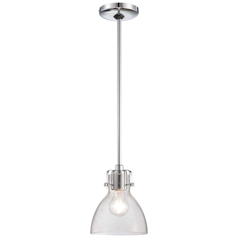 Minka Lavery 2244-77 1-Light Mini Pendant | Traditional Chrome | Kitchen Island & Dining Room Accent | 7 x 8 in | Model 2244-77